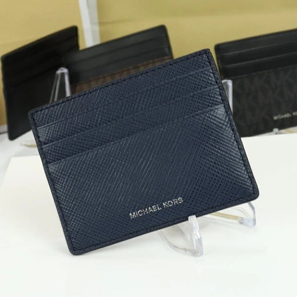 Michael Kors Mens Thin Slim Credit Card Navy - Picture 1 of 6